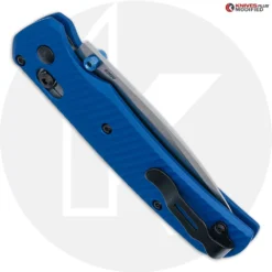 MODIFIED Benchmade Bugout 535 + AWT Anodized Cobalt Blue Aluminum Scales -Knives Shop KP 535 18 CLOSED BACK
