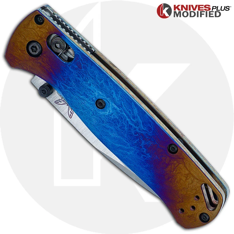 MODIFIED Benchmade Bugout 535 Knife + KP Titanium Super Nova Scales + KP Black Thumbstud & Standoffs 2 MODIFIED Benchmade Bugout 535 Knife + KP Titanium Super Nova Scales + KP Black Thumbstud & Standoffs - Image 2