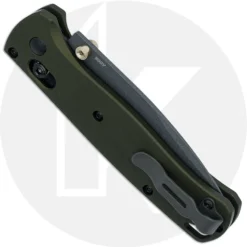 MODIFIED Benchmade Bugout 535GRY-1 Knife + AWT OD Green Aluminum Scales -Knives Shop KP 535GRY1 3 NEW CLOSED BACK