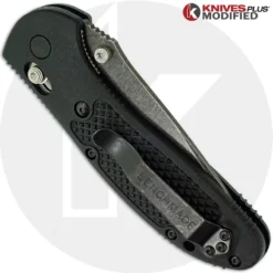 MODIFIED Benchmade Griptilian Knife 551 - S30V - Acid Stonewash - Drop Point -Knives Shop KP 551 1 NEW CLOSED BACK LOGO