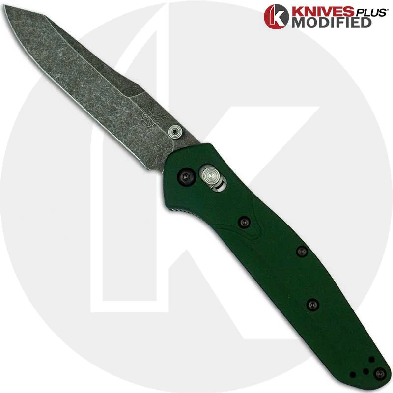 MODIFIED Benchmade 940 Osborne Knife - Acid Stonewashed - Aluminum Handle 1 MODIFIED Benchmade 940 Osborne Knife - Acid Stonewashed - Aluminum Handle