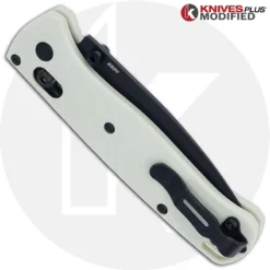 MODIFIED Benchmade Bugout 535BK Knife + KP White Bone G10 Scales 5 MODIFIED Benchmade Bugout 535BK Knife + KP White Bone G10 Scales -Knives Shop KP BUGOUT WHITE CLOSED BACK