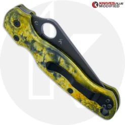 MODIFIED Spyderco Paramiliary 2 Knife - Black DLC - AWT Custom Agent Anodized Scales - 2 -Knives Shop KP C81 AWT CUSTOM6 CLOSED BACK