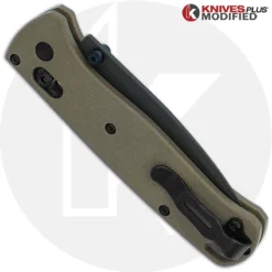MODIFIED Benchmade Bugout 535 Knife + KP Desert Tan G10 Scales + KP Black Thumbstud & Standoffs + Cobalt Kinetics Green Cerakote 5 MODIFIED Benchmade Bugout 535 Knife + KP Desert Tan G10 Scales + KP Black Thumbstud & Standoffs + Cobalt Kinetics Green Cerakote -Knives Shop KP GREENBLADEFDEHANDLE CLOSED BACK