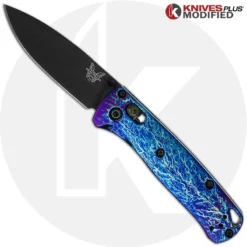 MODIFIED Benchmade Mini Bugout 533BK Knife + KP Titanium Scales + Mayhem Finish