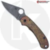 MODIFIED Spyderco Para 3 Knife + Acid Stonewash Blade + AWT Agent SKINNY Custom Anodized Scales + All Black Hardware