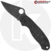 MODIFIED Spyderco Para 3 Knife With Acid Stonewash Blade + KP Damascus Pattern Carbon Fiber Scales + All Black Hardware