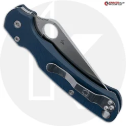 MODIFIED Spyderco Paramiliary 2 Knife - Satin Blade - Exclusive AWT Agent SKINNY Midnight Blue Scales 5 MODIFIED Spyderco Paramiliary 2 Knife - Satin Blade - Exclusive AWT Agent SKINNY Midnight Blue Scales -Knives Shop KP SKINNY CLOSED BACK