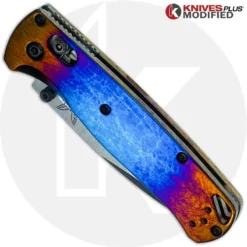 MODIFIED Benchmade Bugout 535 Knife + KP Titanium Super Nova Scales + KP Black Thumbstud & Standoffs 10 MODIFIED Benchmade Bugout 535 Knife + KP Titanium Super Nova Scales + KP Black Thumbstud & Standoffs -Knives Shop KP SUPERNOVA BUGOUT CLOSED FRONT