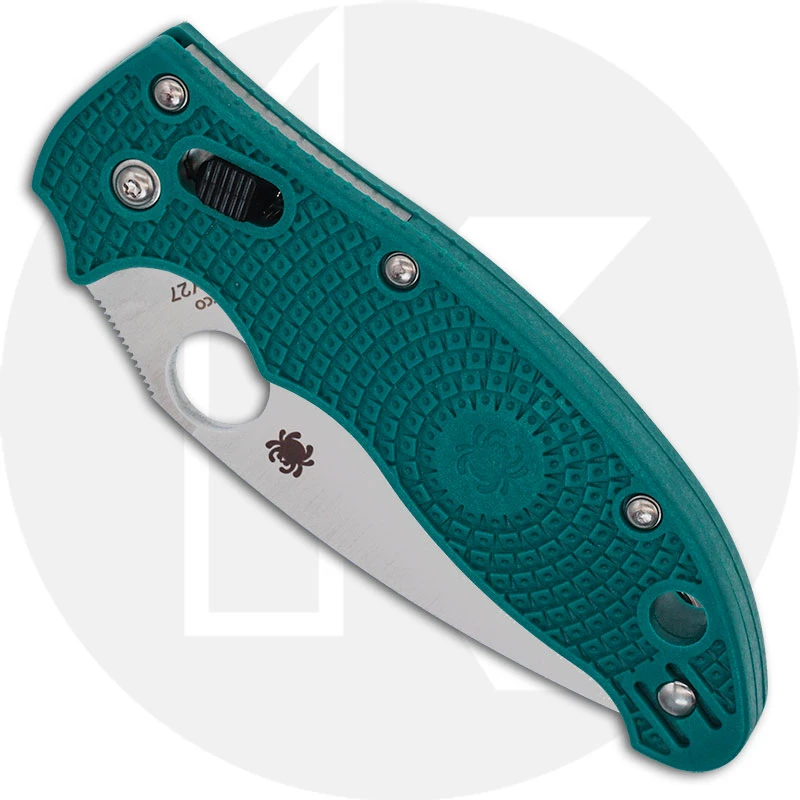 Spyderco Manix 2 Lightweight C101PCBL2 - CPM SPY27 Blade - Aqua Blue FRCP Handle - USA Made 2 Spyderco Manix 2 Lightweight C101PCBL2 - CPM SPY27 Blade - Aqua Blue FRCP Handle - USA Made - Image 2