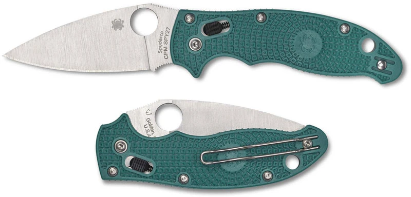 Spyderco Manix 2 Lightweight C101PCBL2 - CPM SPY27 Blade - Aqua Blue FRCP Handle - USA Made 4 Spyderco Manix 2 Lightweight C101PCBL2 - CPM SPY27 Blade - Aqua Blue FRCP Handle - USA Made - Image 4