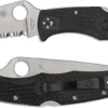 Spyderco Endura 4 Lightweight - C10FPSBKRD - Thin Red Line - Part Serrated - Black / Red FRN