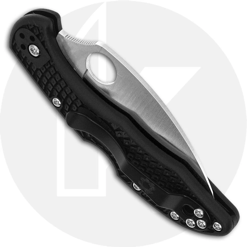 Spyderco C11FSWCBK Delica 4 Wharncliffe Knife, 2.87 Inch Serrated Wharncliffe Blade, Black FRN Handle 3 Spyderco C11FSWCBK Delica 4 Wharncliffe Knife, 2.87 Inch Serrated Wharncliffe Blade, Black FRN Handle - Image 3