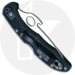 Spyderco Knives: Spyderco Delica 4 Wave Knife, SP-C11PGYW -Knives Shop SP C11PGYW CLOSED BACK