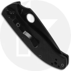 Spyderco Tenacious, Black Part Serrated, SP-C122GBBKPS -Knives Shop SP C122GBBKPS CLOSED BACK