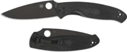 Spyderco Resilience Lightweight - C142PBBK - Value Folder - Black Plain Edge - Black FRN - Liner Lock Folding Knife