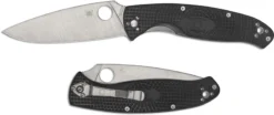 Spyderco Resilience Lightweight - C142PBK - Value Folder - Plain Edge - Black FRN - Liner Lock Folding Knife