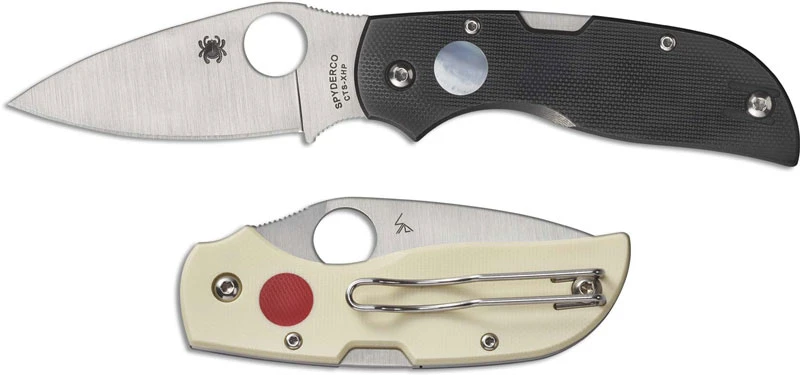 Spyderco Chaparral Sun And Moon C152GSMP - White G10 Side With Red Sun Inlay - Black G10 Side With Pearl Moon Inlay - Lock Back 4 Spyderco Chaparral Sun And Moon C152GSMP - White G10 Side With Red Sun Inlay - Black G10 Side With Pearl Moon Inlay - Lock Back - Image 4