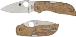 Spyderco Chaparral Knife - C152WDP - CTS XHP Leaf Blade - Birdseye Maple - Back Lock -Knives Shop SP C152WDP