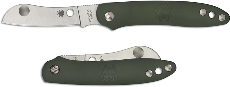 Spyderco Roadie Knife - C189PGR - Non Locking Sheepfoot - Olive Green FRN - Made In Italy 4 Spyderco Roadie Knife - C189PGR - Non Locking Sheepfoot - Olive Green FRN - Made In Italy - Image 4