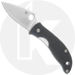 Spyderco C222GPGY Alcyone Knife EDC Linerlock Folding Knife Drop Point With Gray G10 Handle