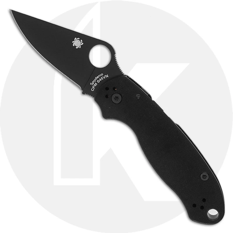 Spyderco C223GPBK Para 3 - Black CPM S45VN - Black G10 - Compression Lock - USA Made 1 Spyderco C223GPBK Para 3 - Black CPM S45VN - Black G10 - Compression Lock - USA Made