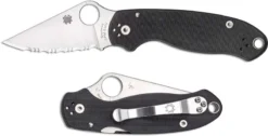 Spyderco C223GS Para 3, Serrated Compression Lock, Black G-10 Folding Knife 7 Spyderco C223GS Para 3, Serrated Compression Lock, Black G-10 Folding Knife -Knives Shop SP C223GS