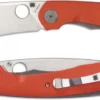 Spyderco Subvert C239GPOR Nati Amor Modified Drop Point Ti And Orange G10 Liner Lock Folder