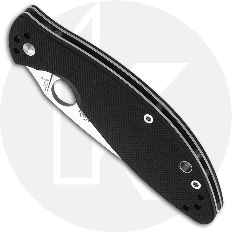 Spyderco Astute Knife C252GP - Value Folder - Drop Point Blade - Black G10 Handle - Liner Lock 2 Spyderco Astute Knife C252GP - Value Folder - Drop Point Blade - Black G10 Handle - Liner Lock - Image 2