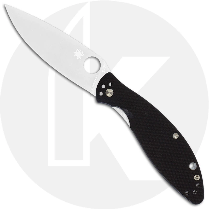 Spyderco Astute Knife C252GP - Value Folder - Drop Point Blade - Black G10 Handle - Liner Lock 1 Spyderco Astute Knife C252GP - Value Folder - Drop Point Blade - Black G10 Handle - Liner Lock