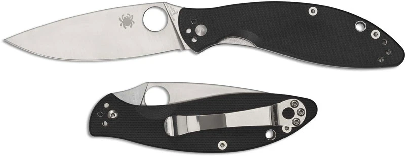 Spyderco Astute Knife C252GP - Value Folder - Drop Point Blade - Black G10 Handle - Liner Lock 4 Spyderco Astute Knife C252GP - Value Folder - Drop Point Blade - Black G10 Handle - Liner Lock - Image 4