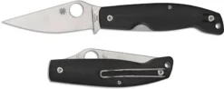 Spyderco Pattadese Knife - C257GP - M390 Drop Point - Black G10 - Liner Lock - Ethnic Series -Knives Shop SP C257GP