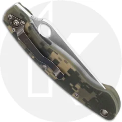 Spyderco Knives: Spyderco Military Knife, Camo, SP-C36GPCMO 6 Spyderco Knives: Spyderco Military Knife, Camo, SP-C36GPCMO -Knives Shop SP C36GPCMO CLOSED BACK