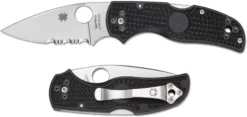 Spyderco Native 5 FRN Knife, Part Serrated, SP-C41PSBK5