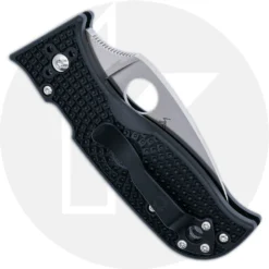 Spyderco Lil Temperance 3 Lightweight C69PBK3 - Plain Edge - Black FRN - Compression Lock Folder -Knives Shop SP C69PBK3 CLOSED BACK