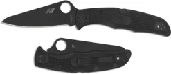 Spyderco Pacific Salt 2 C91PBBK2 - Plain Edge Black H1 Blade - Black FRN - Lock Back -Knives Shop SP C91PBBK2