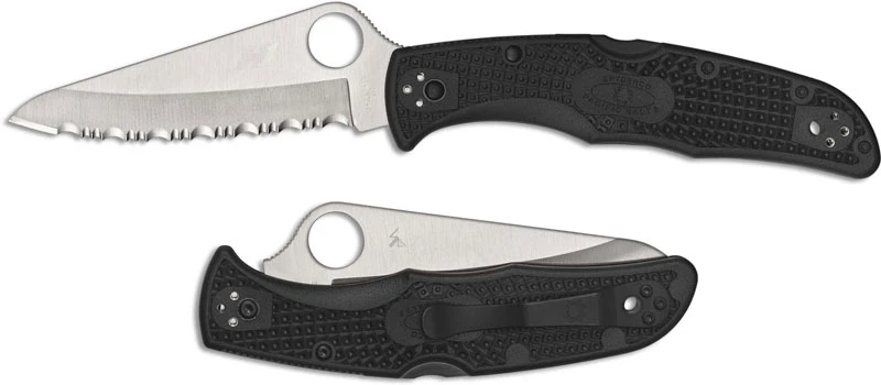 Spyderco Pacific Salt 2 C91SBK2 - Serrated Satin H1 Blade - Black FRN - Lock Back 4 Spyderco Pacific Salt 2 C91SBK2 - Serrated Satin H1 Blade - Black FRN - Lock Back - Image 4
