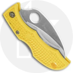 Spyderco Knives: Spyderco Ladybug3 Hawkbill Salt Knife, SP-LYLS3HB -Knives Shop SP LYLS3HB CLOSED BACK