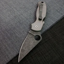MODIFIED Spyderco Para 3 Knife ACID WASH Blade Camo G10 9 MODIFIED Spyderco Para 3 Knife ACID WASH Blade Camo G10 -Knives Shop Spyderco Para 3 Flytanium Titanium Scales