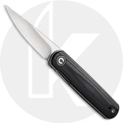CIVIVI Lumi C20024-3 - Stonewash 14C28N - Black G10 - Liner Lock - Front Flipper Folder