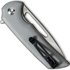 CIVIVI Odium Knife C2010A - Stonewash D2 Drop Point - Gray G10 - Liner Lock Flipper Folder -Knives Shop WE C2010A CLOSED BACK