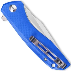 CIVIVI Baklash Knife C801F - Satin Drop Point - Blue G10 - Liner Lock Flipper Folder -Knives Shop WE C801F CLOSED BACK