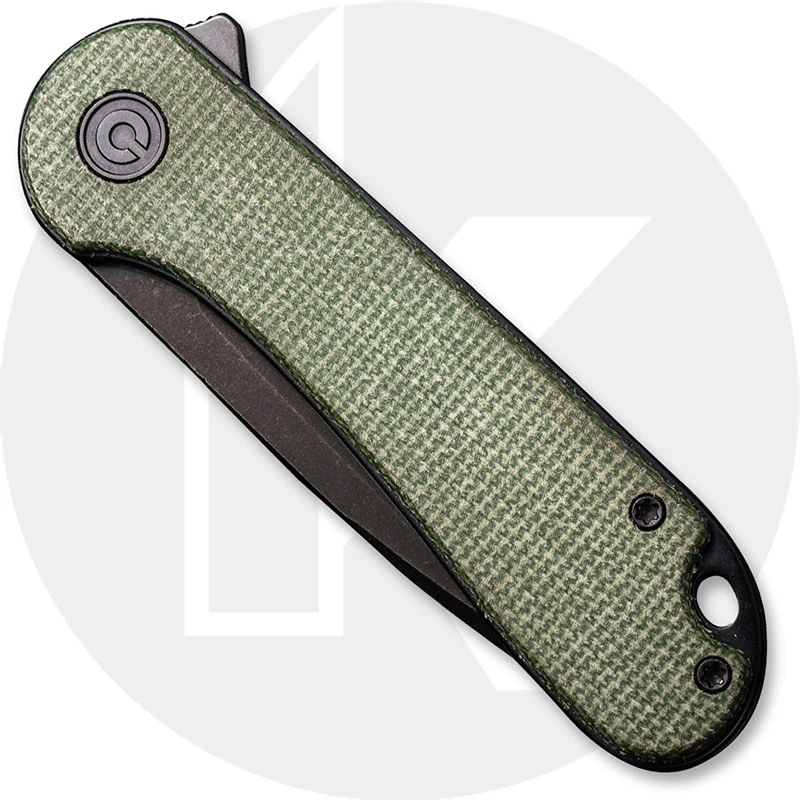 CIVIVI Elementum C907T-E - Black Stonewash D2 Tanto - Green Micarta - Liner Lock - Flipper Folder 2 CIVIVI Elementum C907T-E - Black Stonewash D2 Tanto - Green Micarta - Liner Lock - Flipper Folder - Image 2