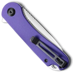 CIVIVI Elementum Knife C907V - Satin D2 Drop Point - Purple G10 - Liner Lock Flipper Folder -Knives Shop WE C907V CLOSED FRONT