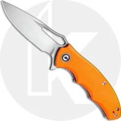 CIVIVI Little Fiend Knife C910B - Satin D2 Drop Point - Orange G10 - Liner Lock Flipper Folder